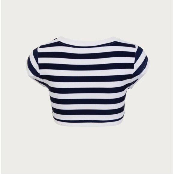 SAME Los Angeles Top Swim Womens The Grace Striped Size Xsmall - Picture 3 of 10